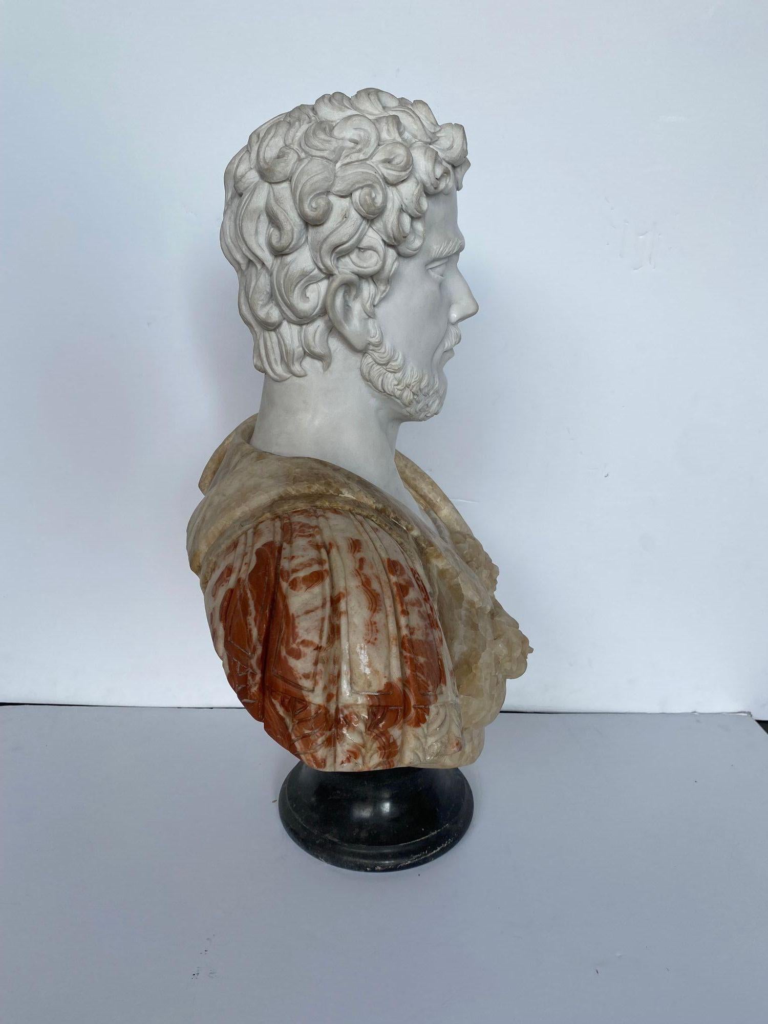 Large Marble Specimen of an Emperor In Good Condition For Sale In Los Angeles, CA