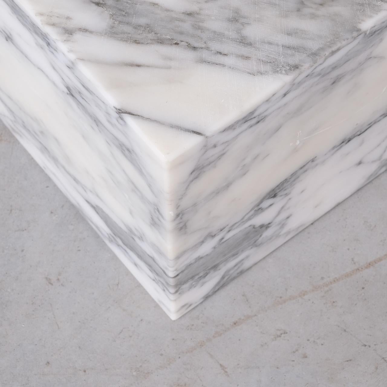 Belgian Large Marble Square Midcentury Object For Sale