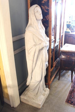Large Marble Statue of the Virgin Mary
