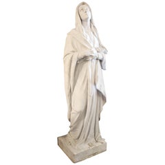 Large Marble Statue of the Virgin Mary