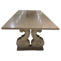 Large Marble & Stone Base Table