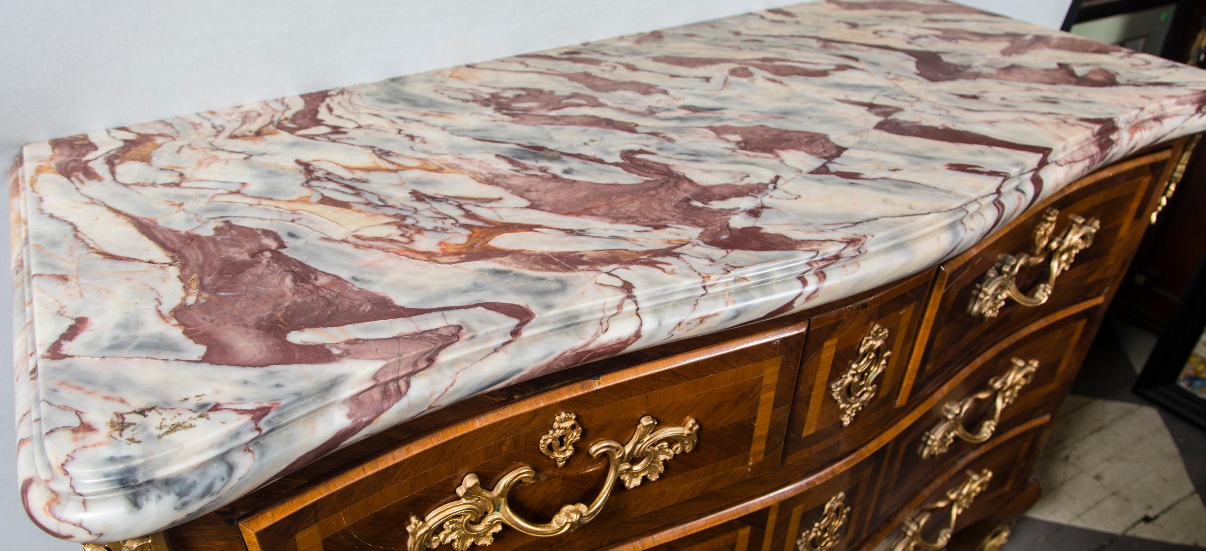 European Large Marble Top Continental Commode For Sale