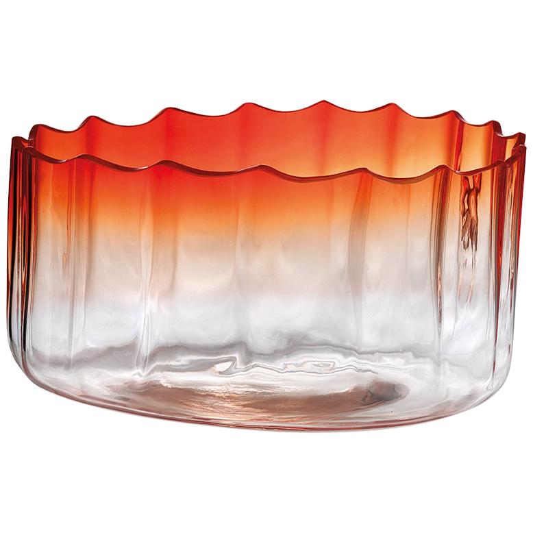 Im Angebot: Großer Mare Coppo Lucido aus Glas von Davide Bruno, Orange (017AR00LL)