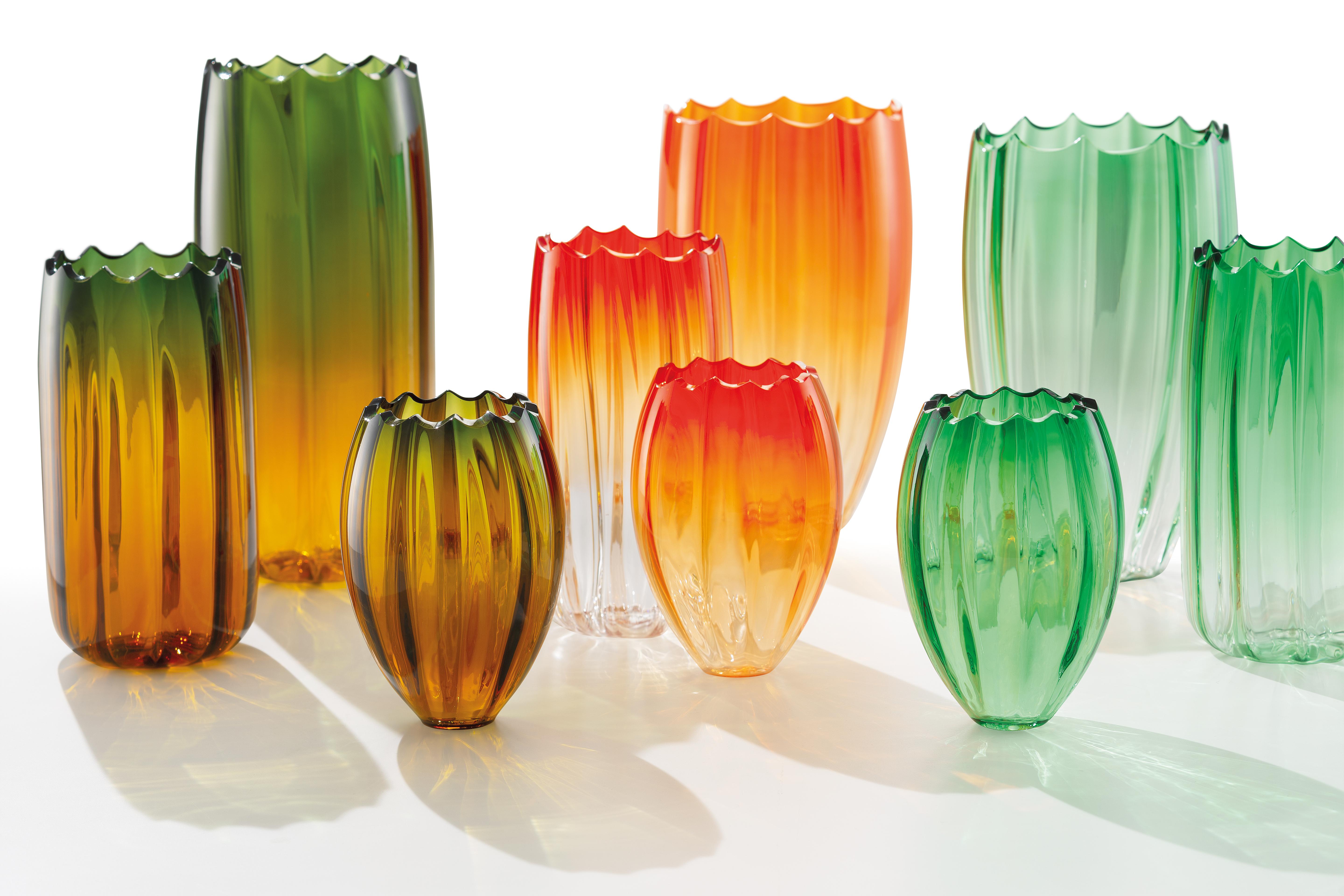 Contemporary Large Mare Fonda Lucido in Murano Glass by Davide Bruno