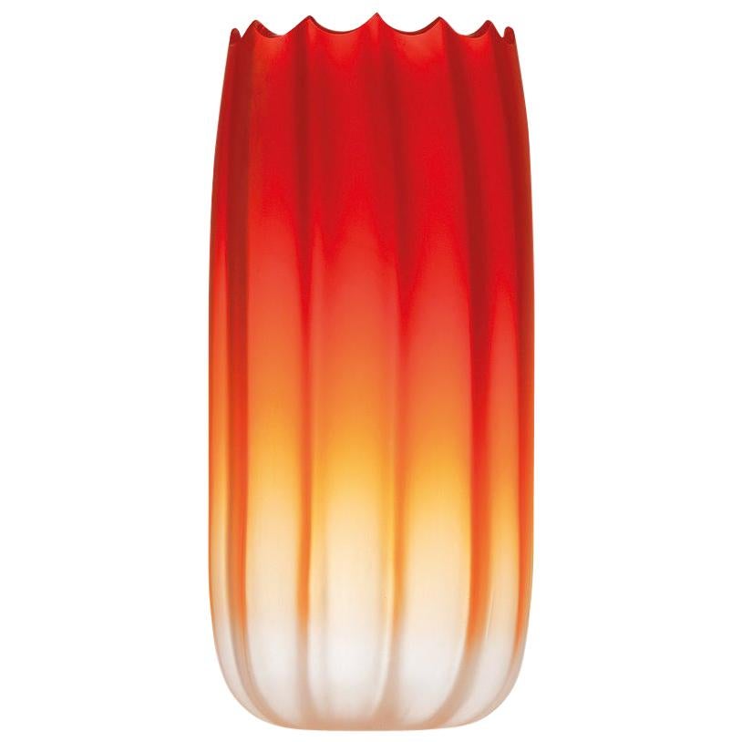 Im Angebot: Großer Mare Fonda Satinato aus Muranoglas von Davide Bruno, Orange (016AR00SL)