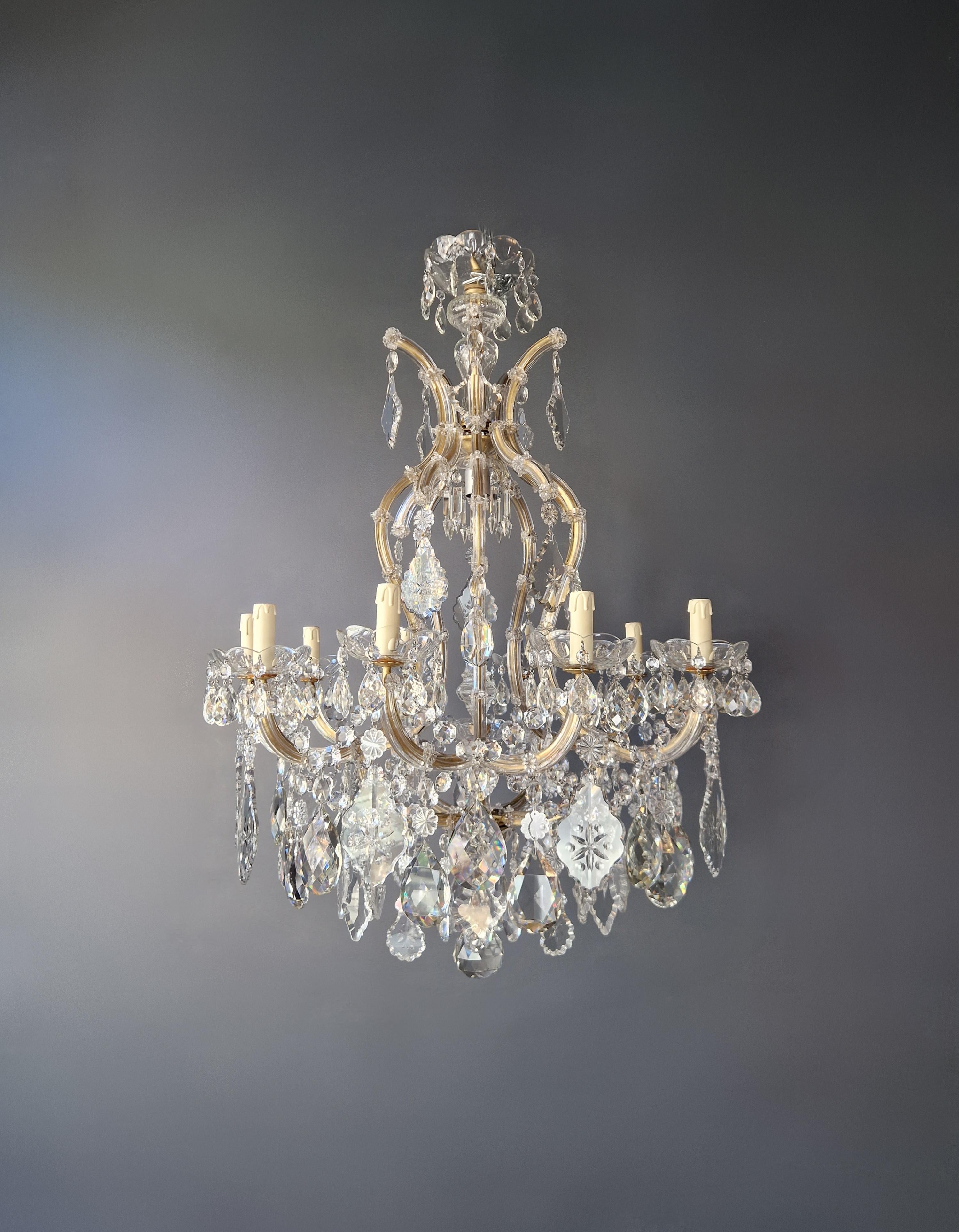 Large Maria Theresa Crystal Chandelier Antique Classic Clear Glass For Sale 5