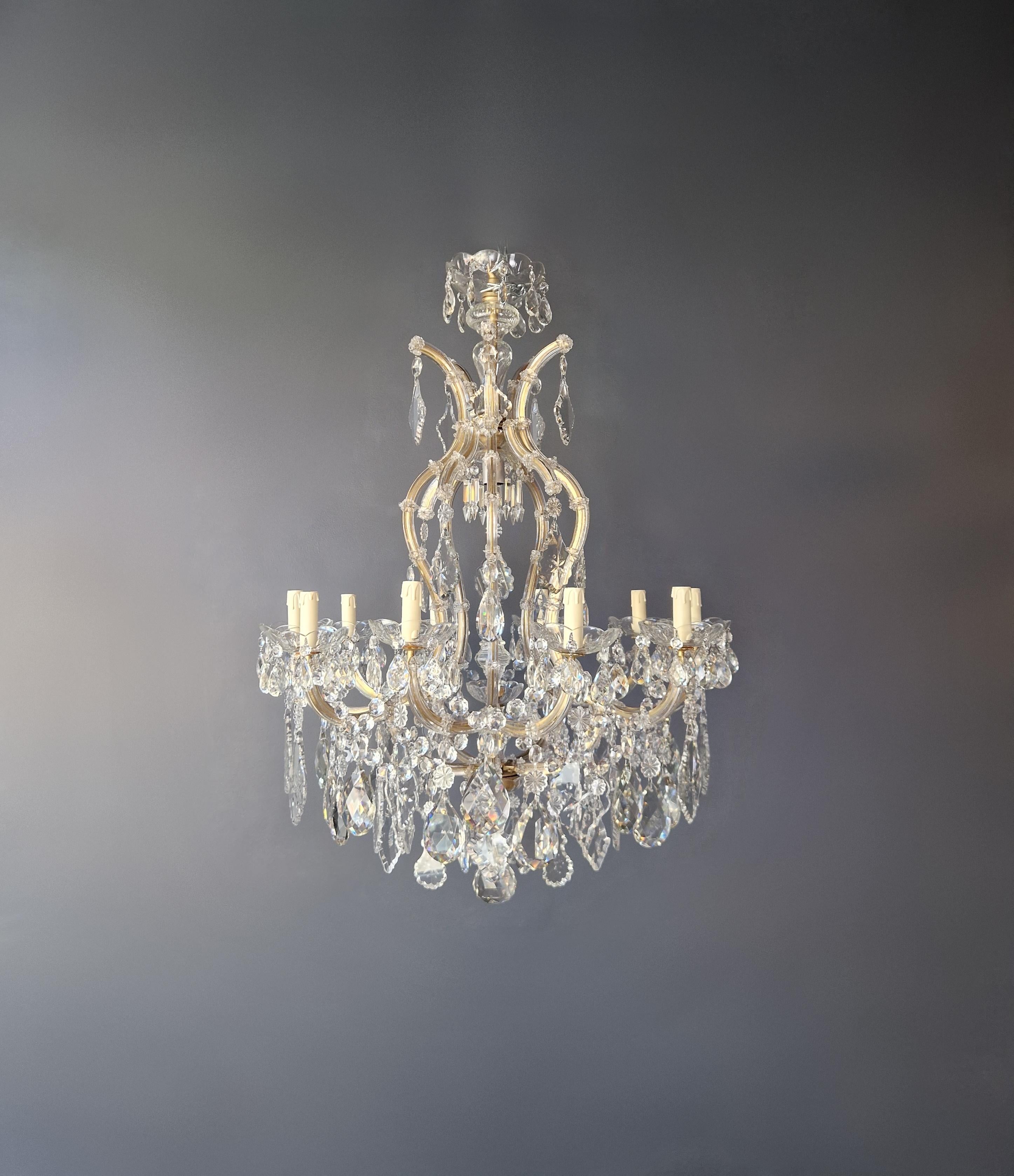 Baroque Large Maria Theresa Crystal Chandelier Antique Classic Clear Glass For Sale