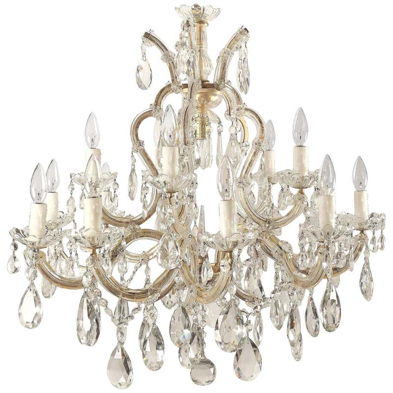 Large Maria Theresa Sixteen-Light Chandelier at 1stDibs