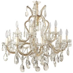 Vintage Large Maria Theresa Sixteen-Light Chandelier