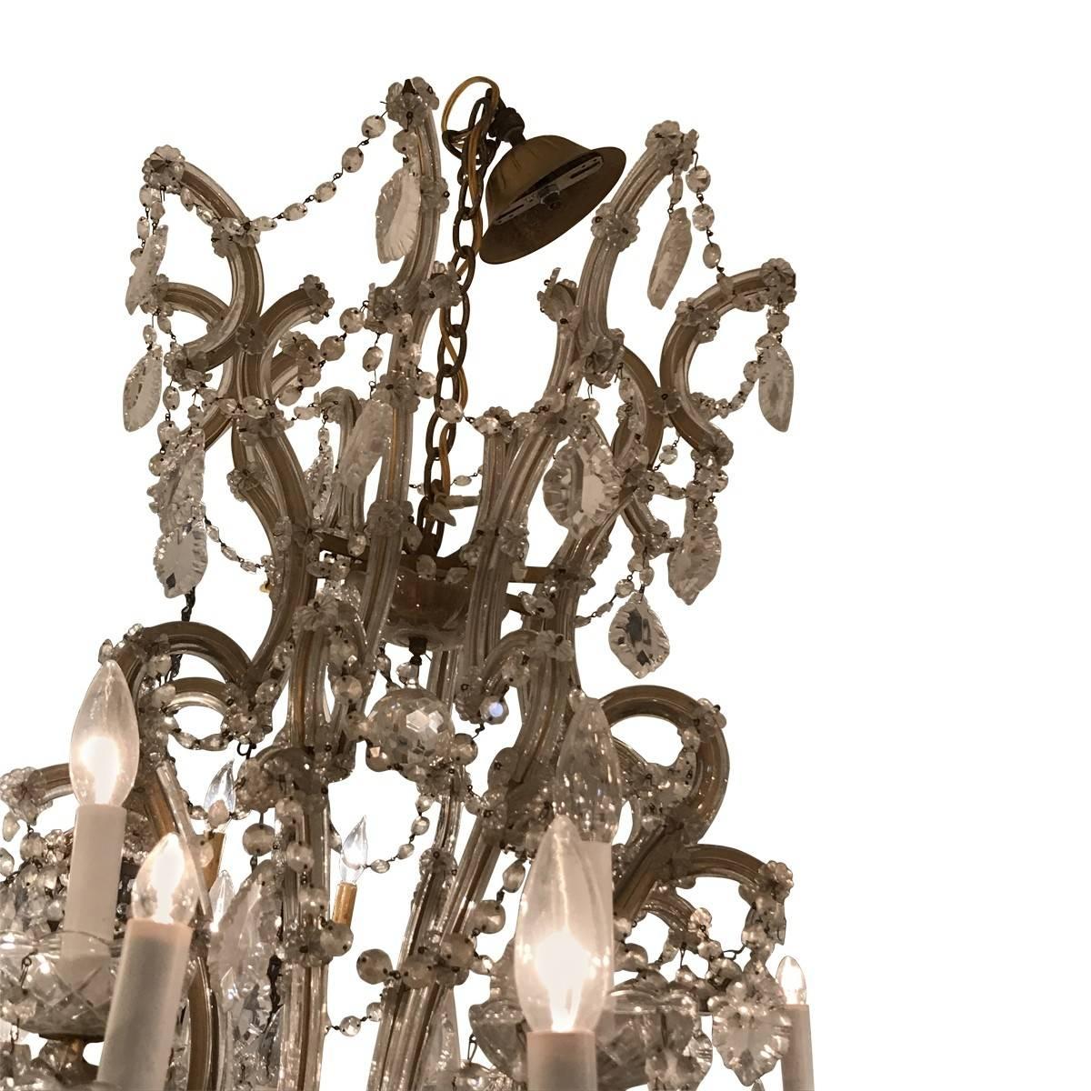 French Large Maria Theresa Twenty Five-Light Crystal Chandelier