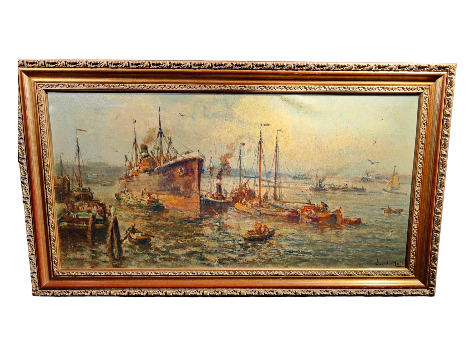 Large Marine oil by Evert Moll Voorburg 1878 - 1955 The Hague

Evert Moll Voorburg 1878 - 1955 The Hague The Hague School The painter Evert Moll lived and worked between 1895 and 1930 in Voorburg, London, Paris, The Hague and Rotterdam. Later he
