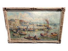 Large Marine Oil by Evert Moll Voorburg 1878-1955 the Hague