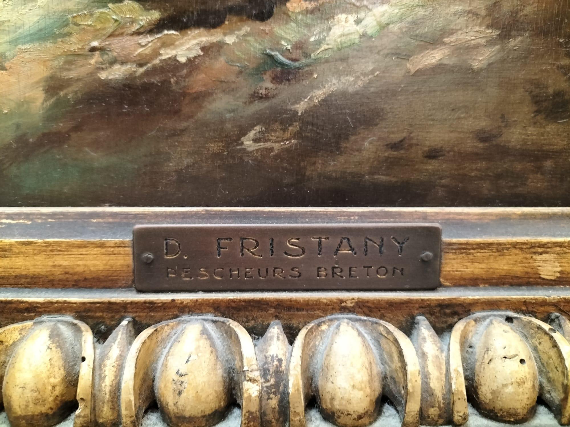 Großes Ölgemälde auf Leinwand „Breton Fisherman“, Marine, Ölgemälde, im Originalrahmen, 19. Jahrhundert (Geölt) im Angebot