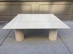 Large Mario Bellini Italian Marble Coffee Table