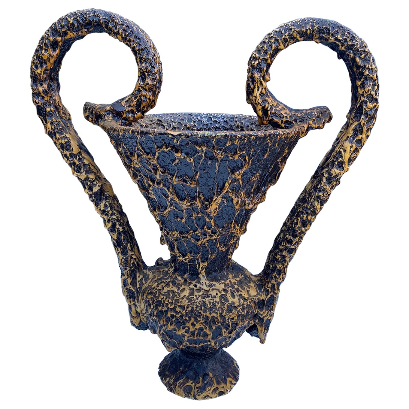 Große Vase von Marius Giuge, Vallauris, um 1950
