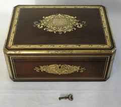 Gran joyero o cofre de marquetería, S. XIX