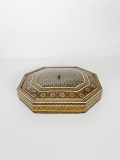 Large Marquetry Wooden Box, Middle Eastern Style, France, 1970s