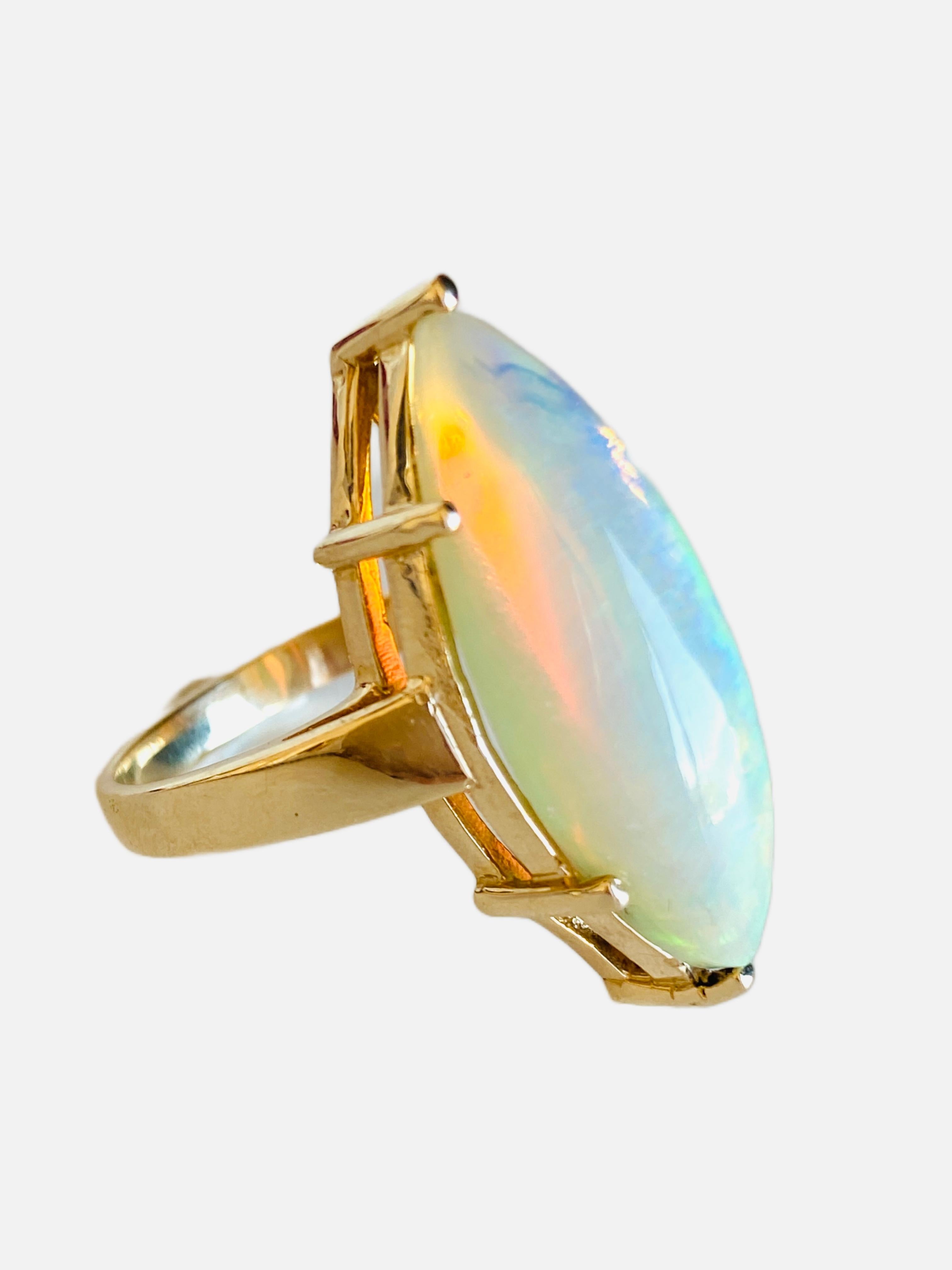 marquise cut opal ring