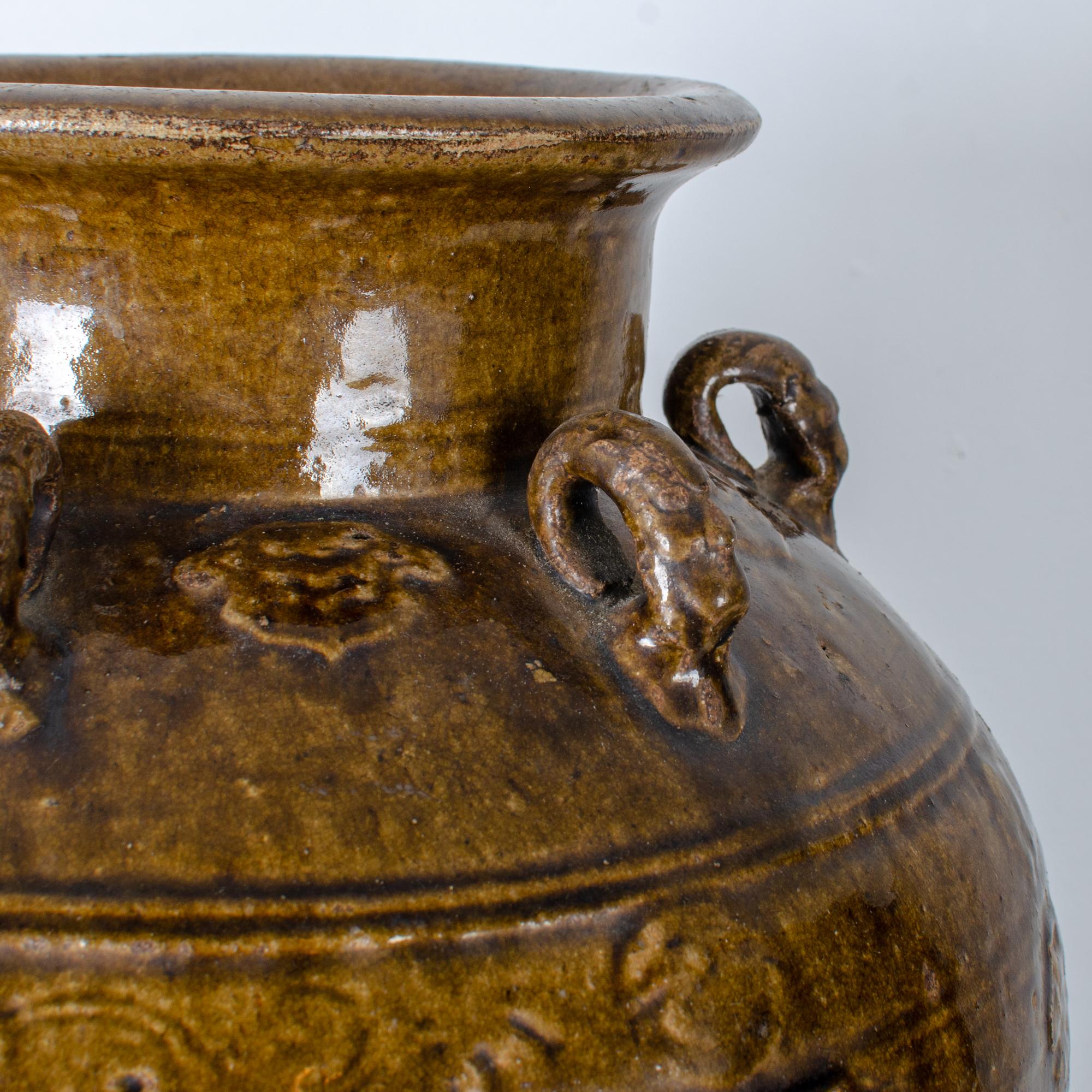 Ceramic Large Martaban Storage Jar For Sale