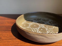 Large Martz Marshall Studios Incised Stoneware Bowl
