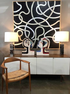 Large Mary-Ann Prack Ceramic Face Sculpture, Picasso Style