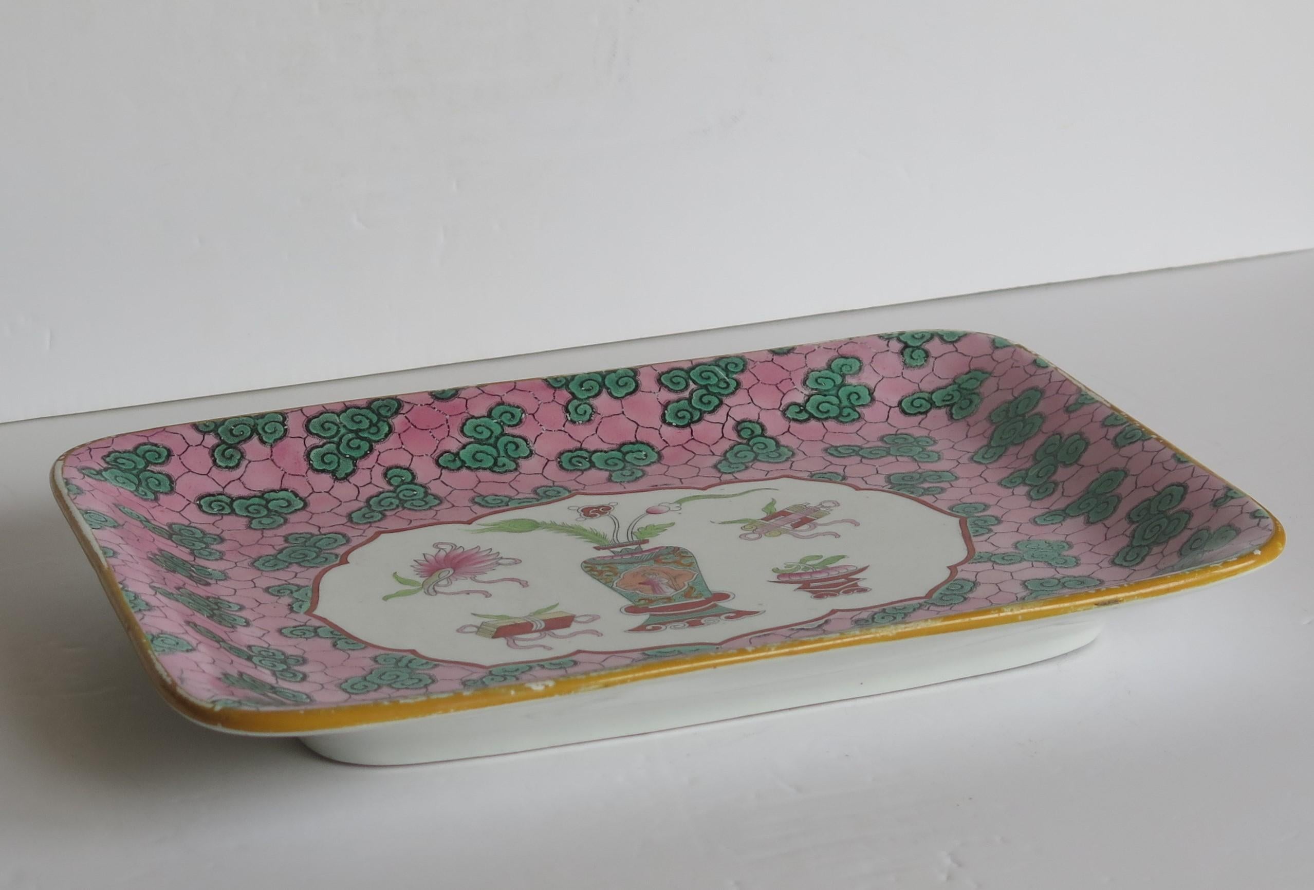 Large Mason's Ashworth Ironstone Tray in Chinese Antiquities Pattern, circa 1870 In Good Condition In Lincoln, Lincolnshire