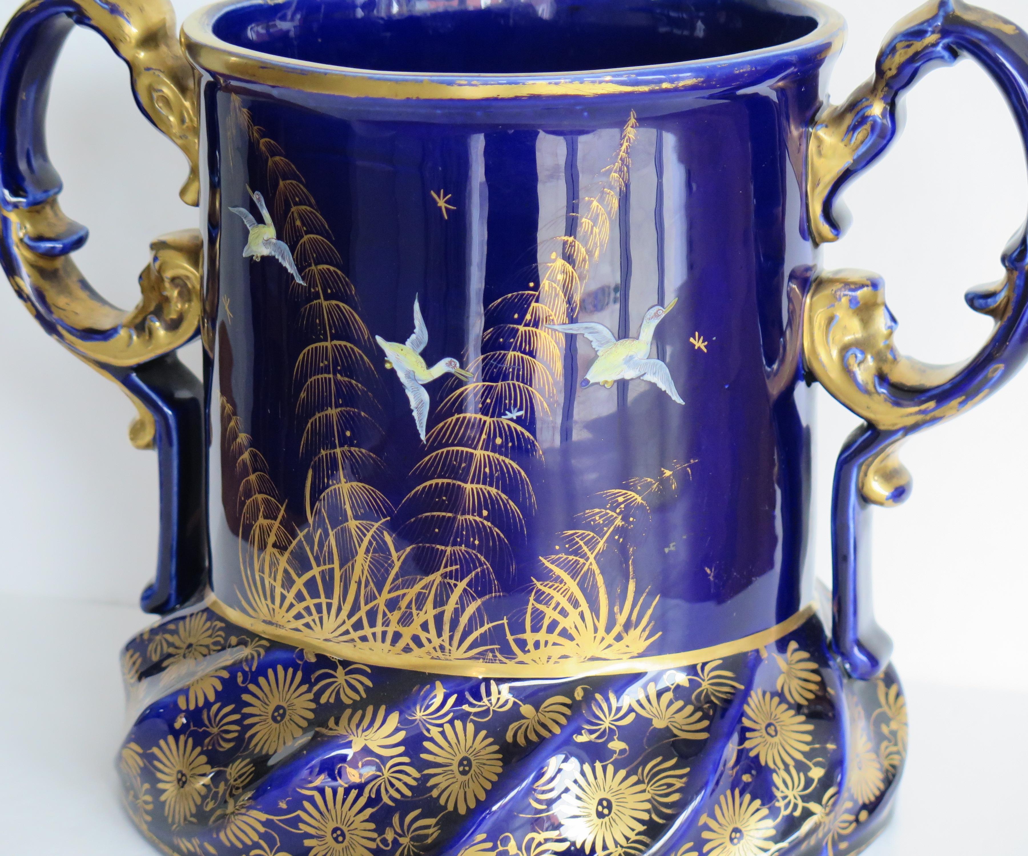 Large Masons Ironstone Wine Cooler all hand painted and very Rare, circa 1820 For Sale 1