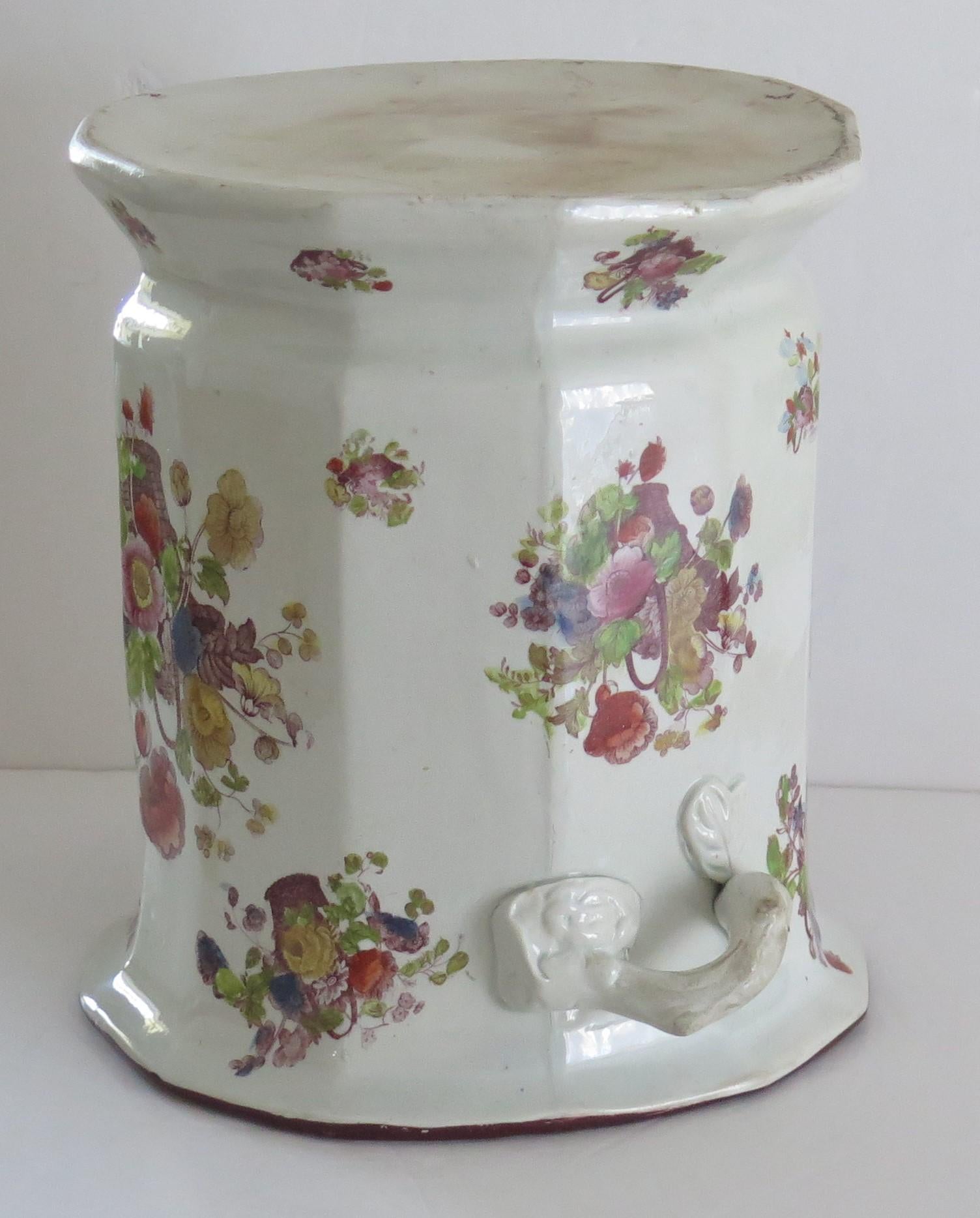 Large Masons Ironstone Wine Cooler or Ice Pail very rare, English circa 1818 For Sale 4