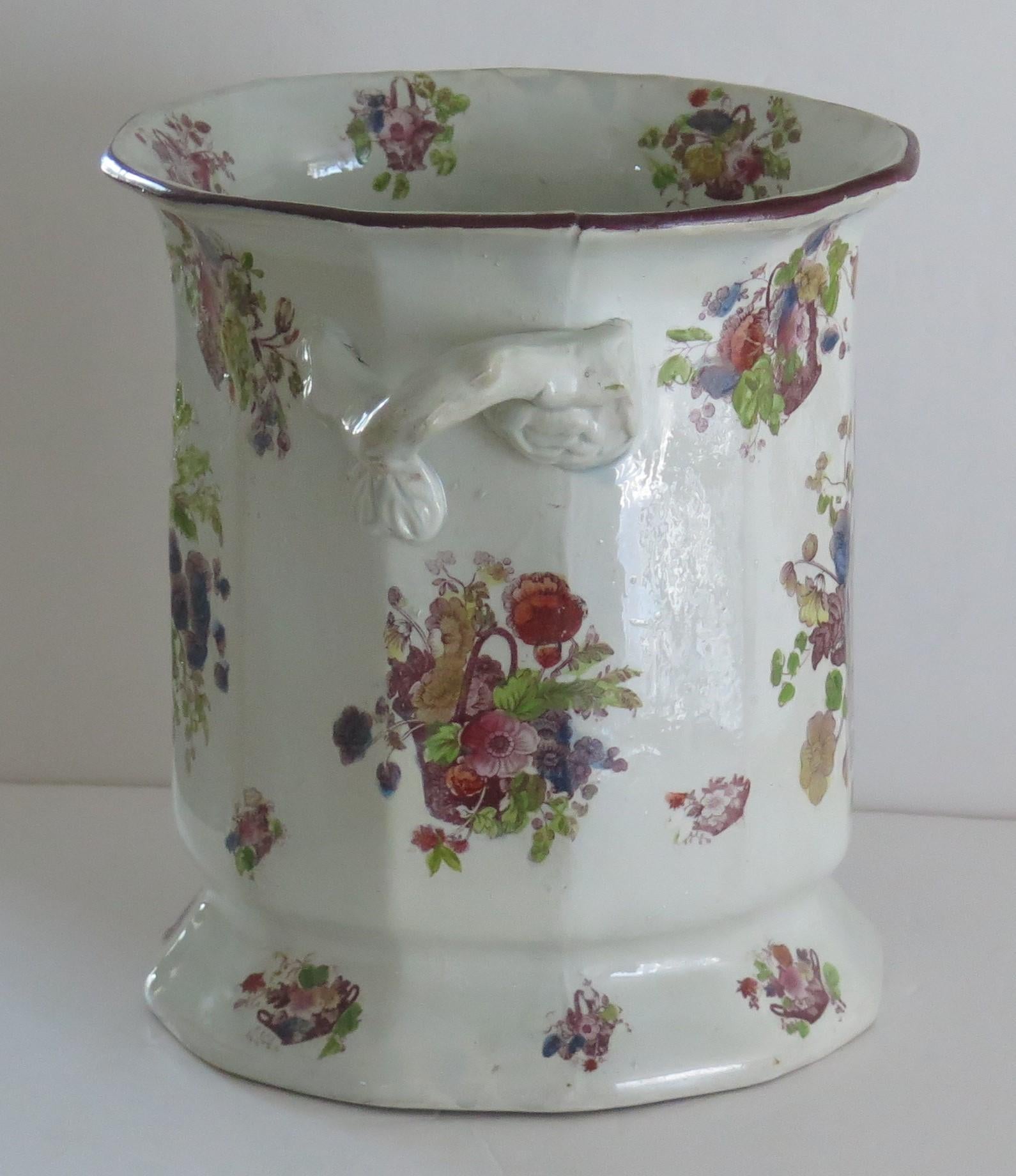 Large Masons Ironstone Wine Cooler or Ice Pail very rare, English circa 1818 For Sale 1