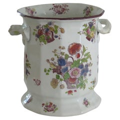 Used Large Masons Ironstone Wine Cooler or Ice Pail very rare, English circa 1818