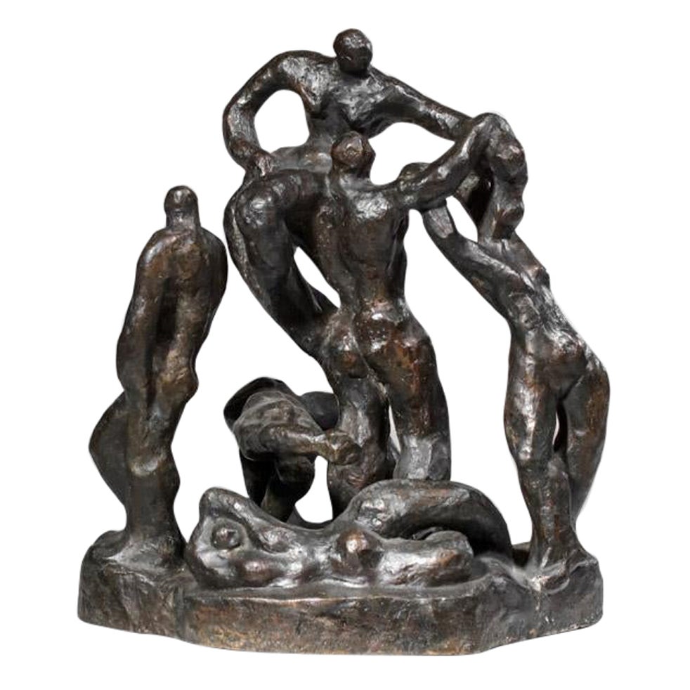 Large Massive Bronze Sculpture by the Portuguese Artist Gloria Morena F297