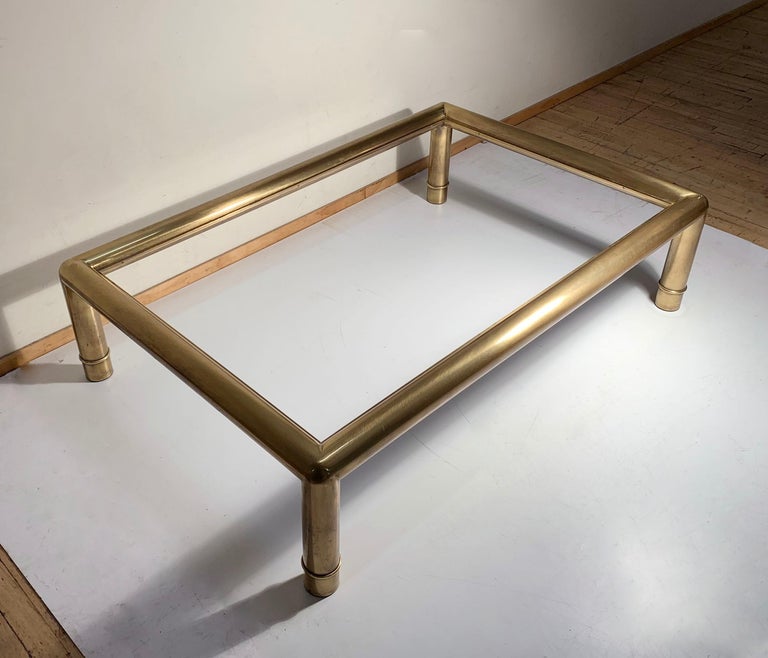 Large Mastercraft Brass Coffee Table at 1stDibs