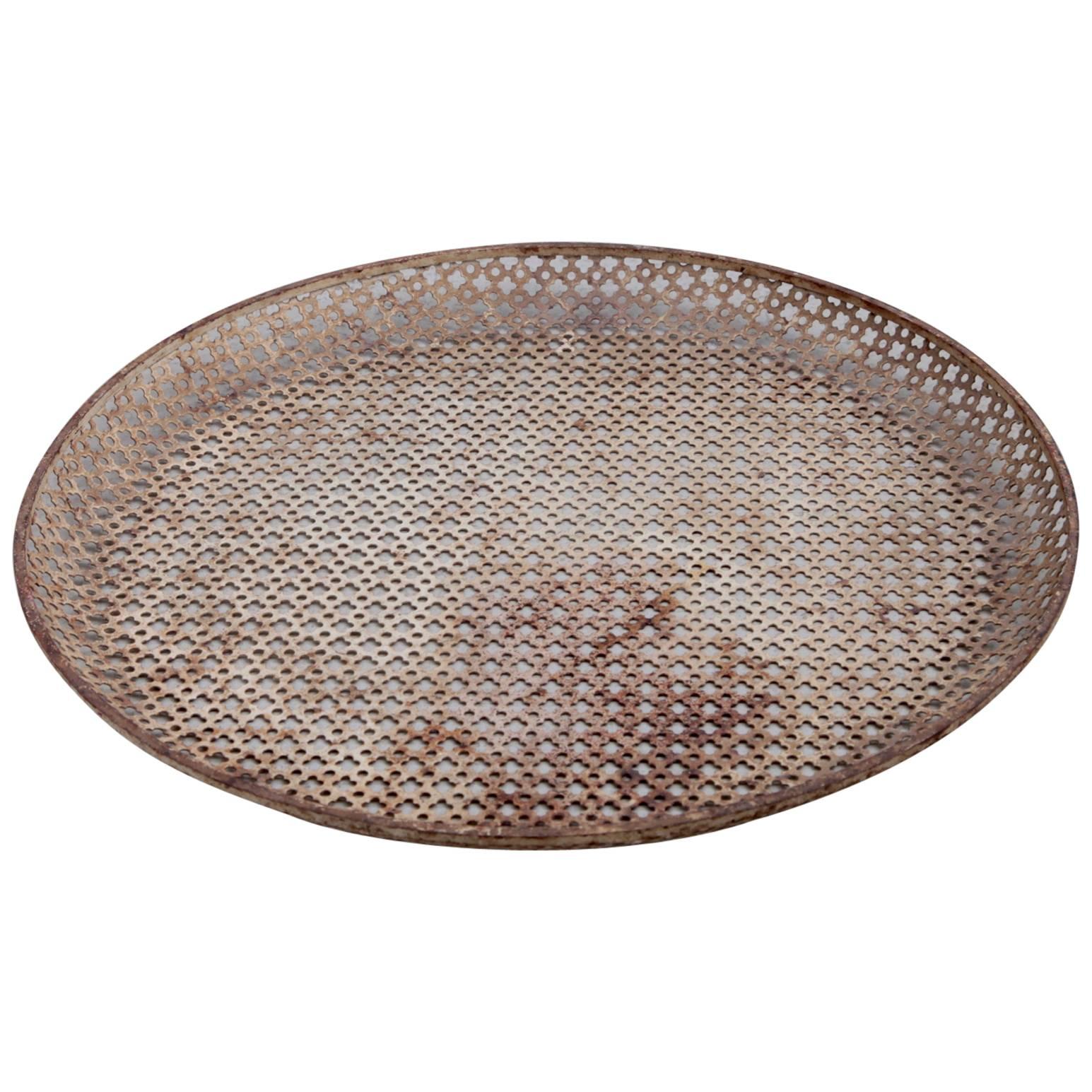 Large Mathieu Matégot Metal Plate or Platter, circa 1950