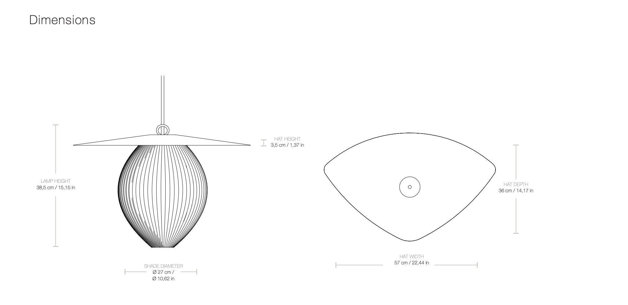 Grand pendentif Mathieu Matégot ''Satellite'' en métal noir et blanc en vente 3