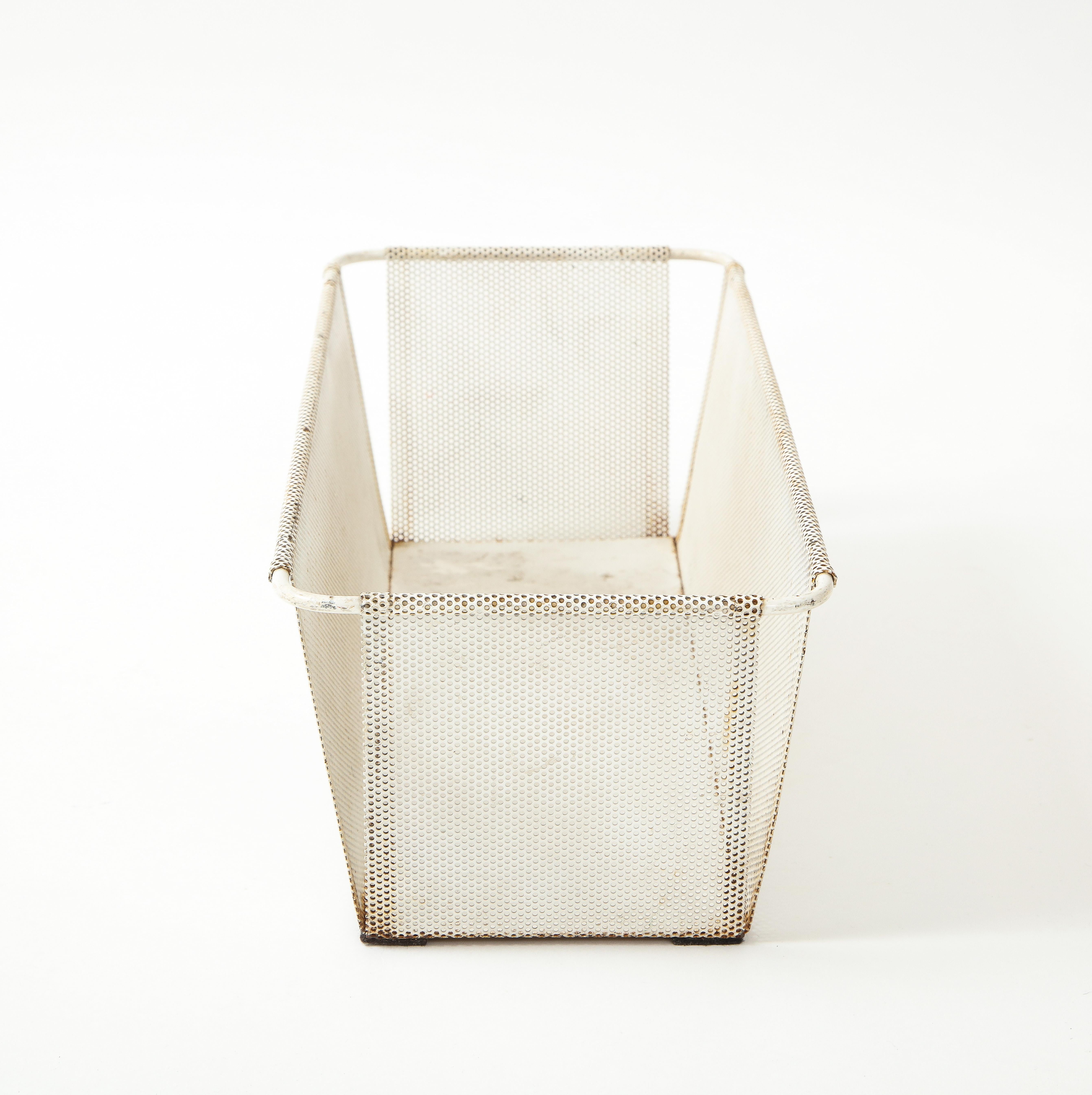 Large Mathieu Matégot White Planter, France, c. 1955 For Sale 2