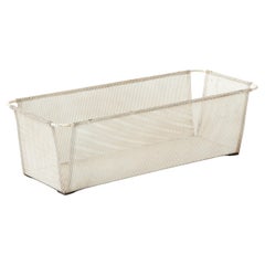 Grande jardinière blanche de Mathieu Matégot, France, c. 1955