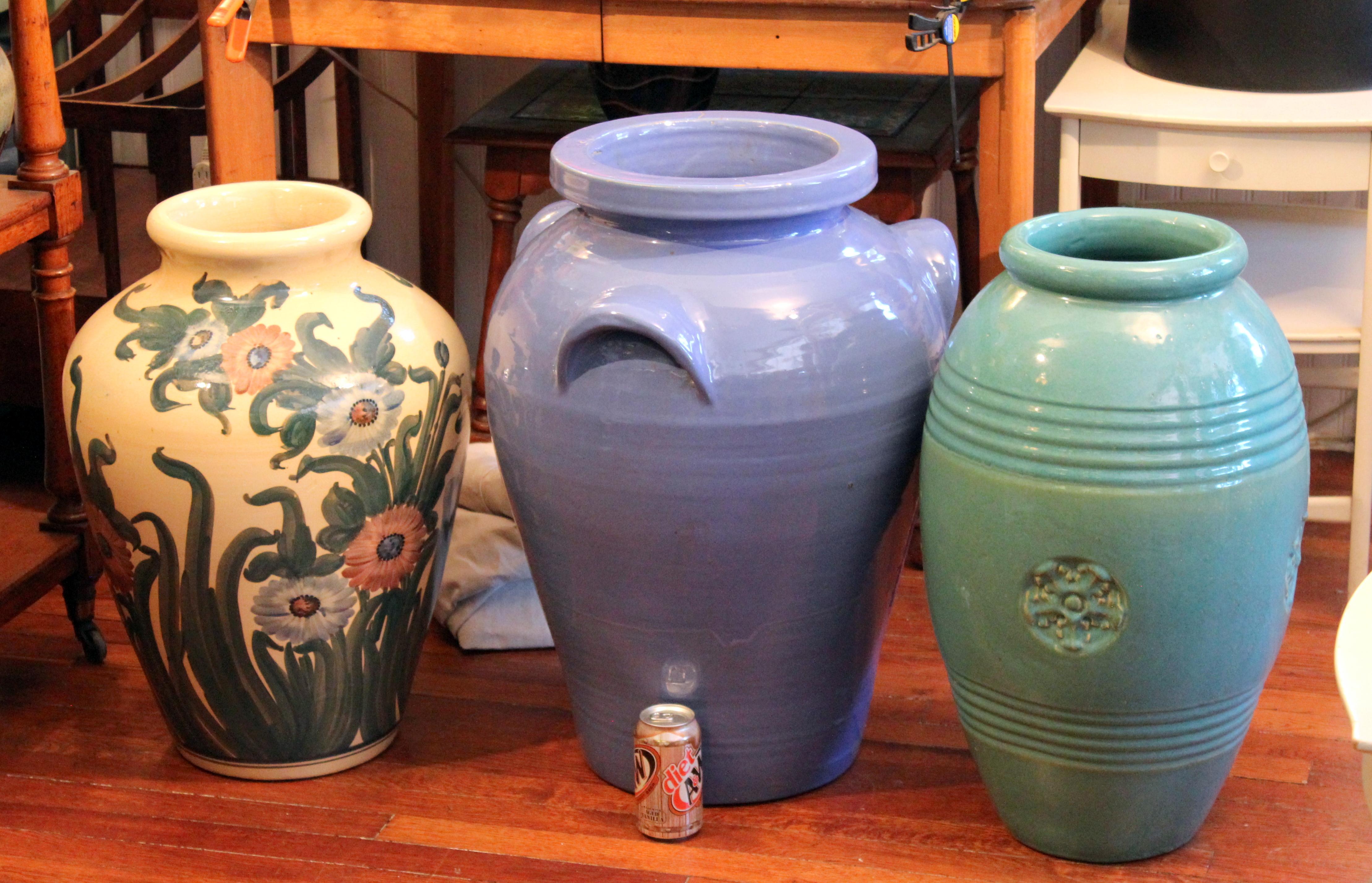 Large Matt Brown Art Deco Peters and Reed Lobed Pottery Floor Jar Urn Vase 2