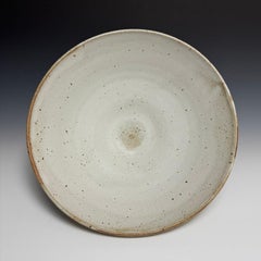 Large Matte White Speckled Ceramic Bowl by Jason Fox