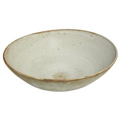 Large Matte White Speckled Ceramic Bowl by Jason Fox