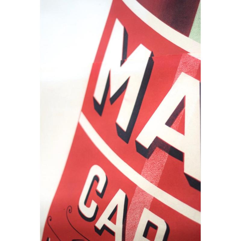 20ième siècle Grande affiche publicitaire de Mattei Cap Corse par Rene His, années 1950 en vente