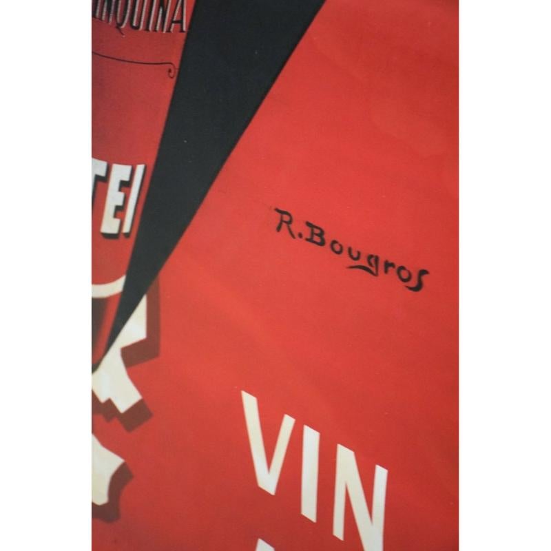 Grande affiche publicitaire de Mattei Cap Corse par Rene His, années 1950 en vente 3