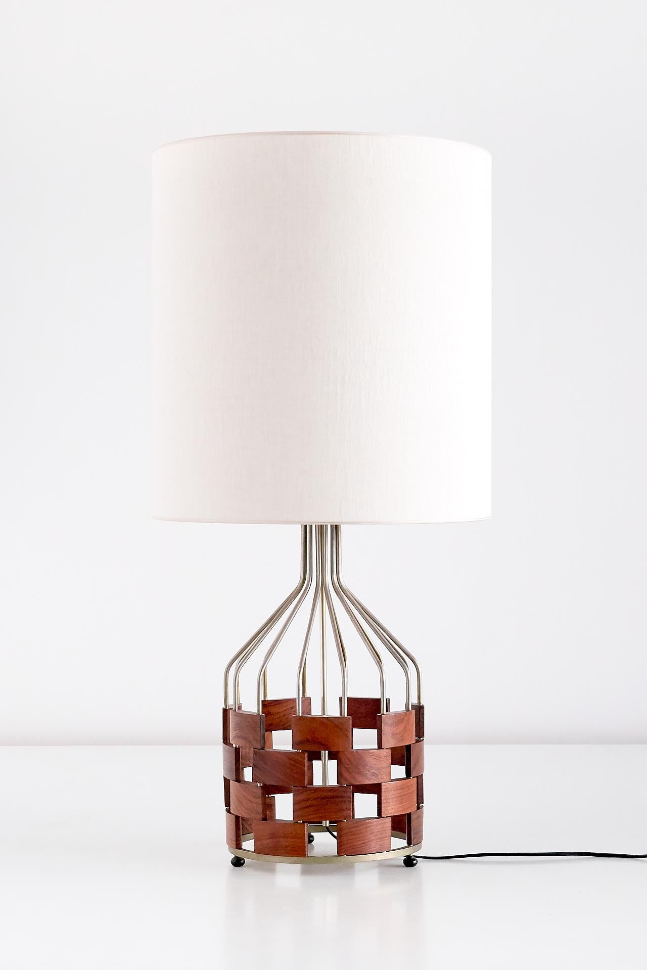 Plated Large Maurizio Tempestini Table Lamp for Casey Fantin, Florence, 1961 For Sale
