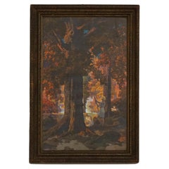 Großes Maxfield Parrish Art Deco Edison Mazda Kalender-Top Goldene Jahre" um 1920