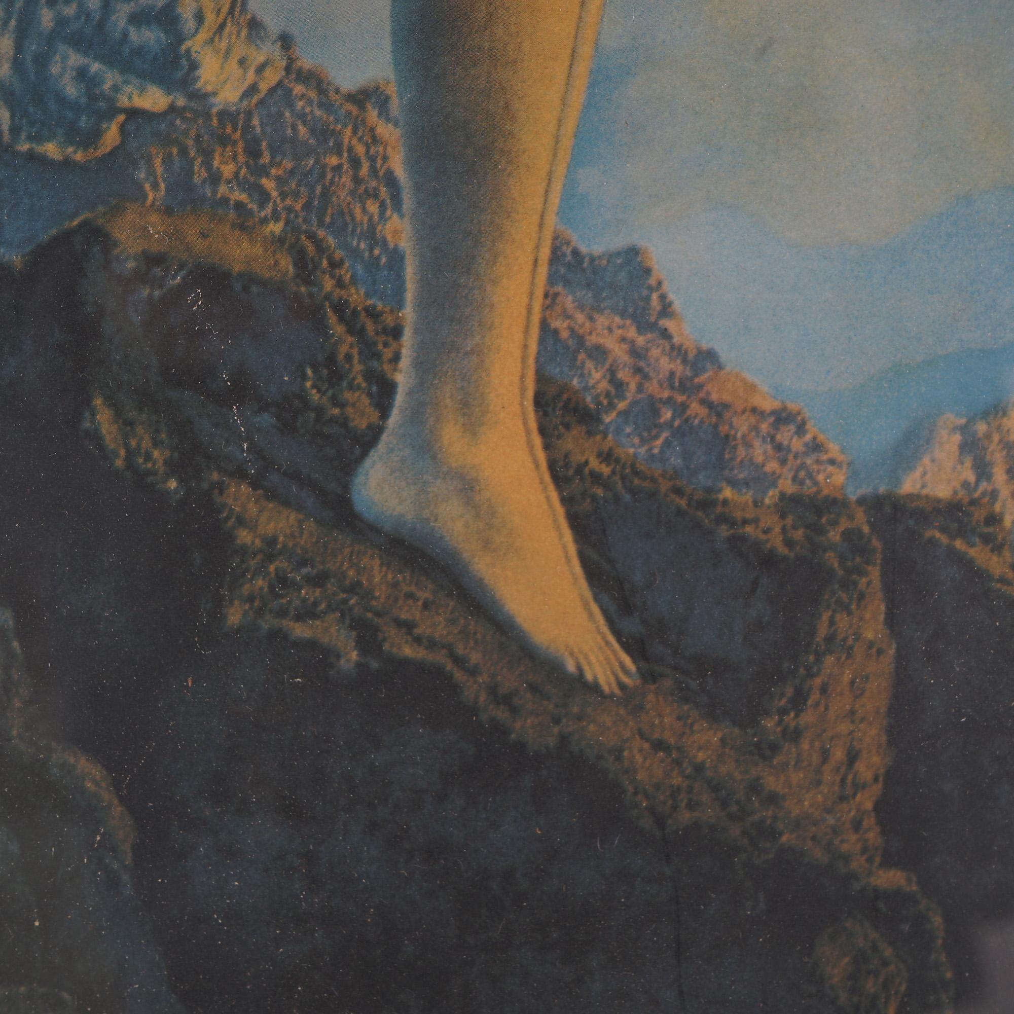 Large Maxfield Parrish Art Deco Print “Ecstasy”, Framed, C1920 1