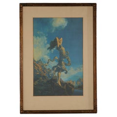Antique Large Maxfield Parrish Art Deco Print “Ecstasy”, Framed, C1920