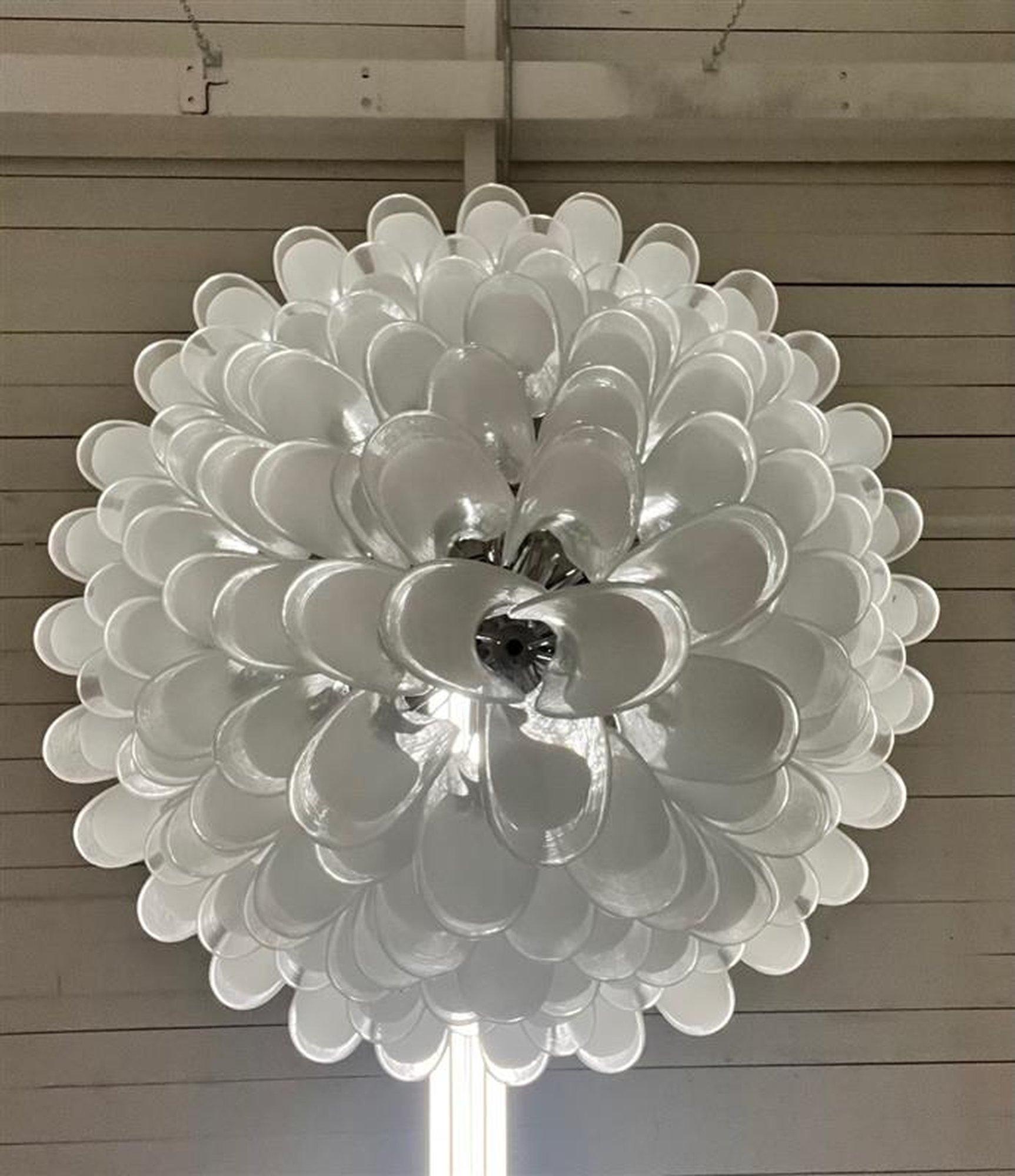 Grande lampadario in vetro Mazzega In condizioni buone in vendita a Red Lion, PA
