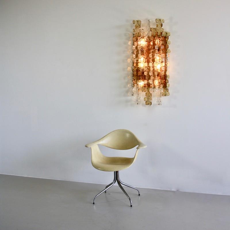 Late 20th Century Large Mazzega Wall Sconce, 1970s