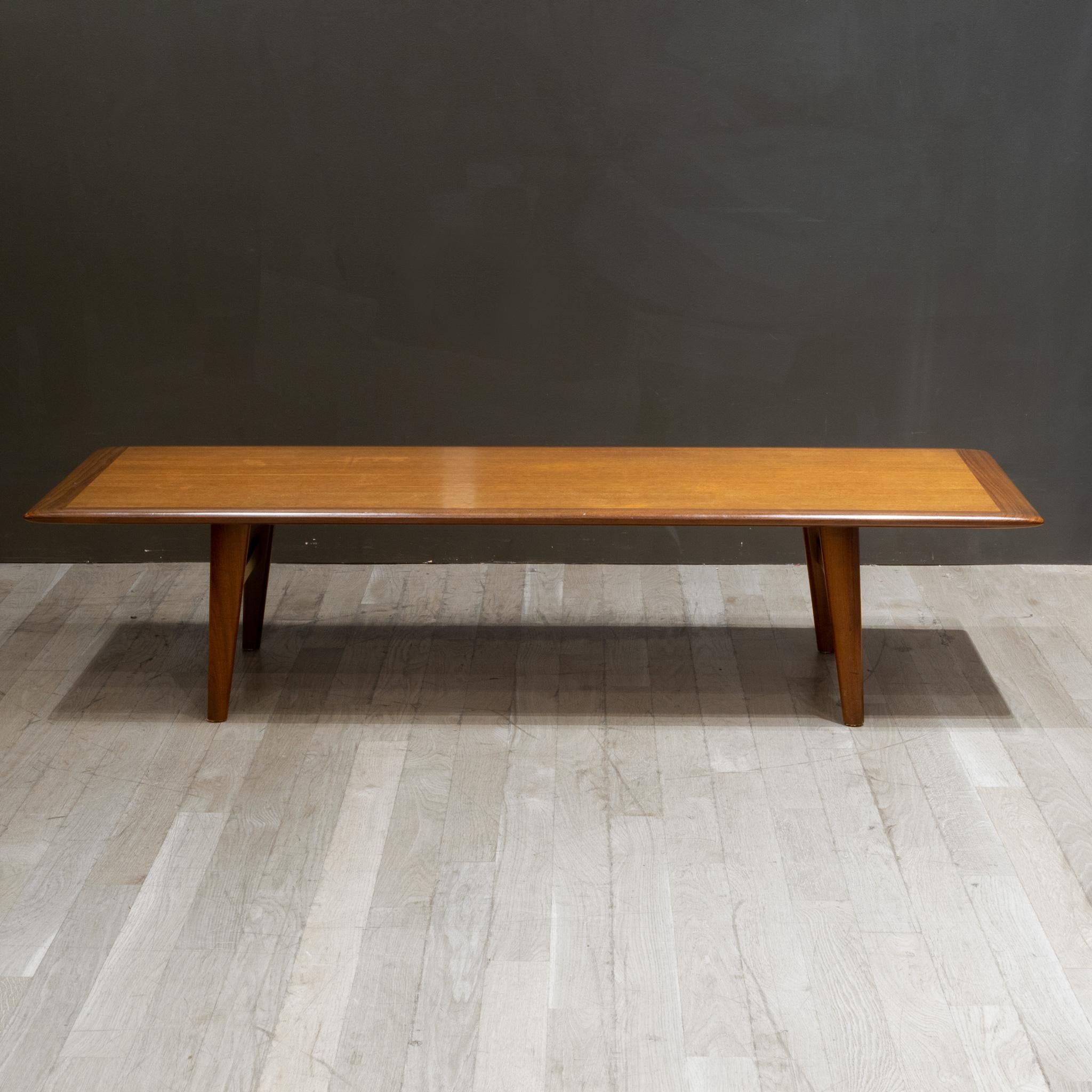 Large Mcm Aase Molle & Traevarefabrik Teak and Walnut Coffee Table circa 1960 In Good Condition In San Francisco, CA