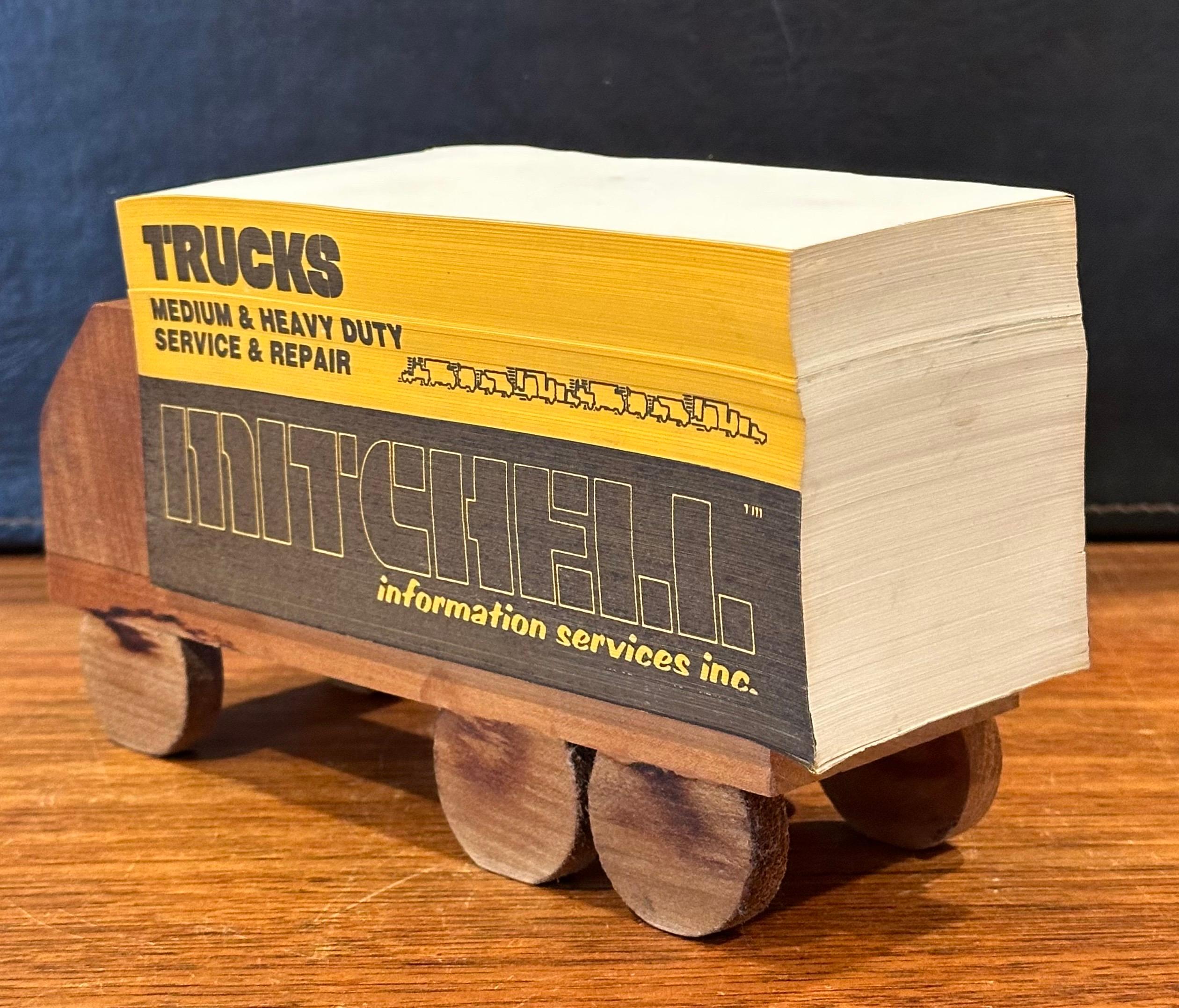 Large MCM Advertising Desk Pad on Wood Truck 