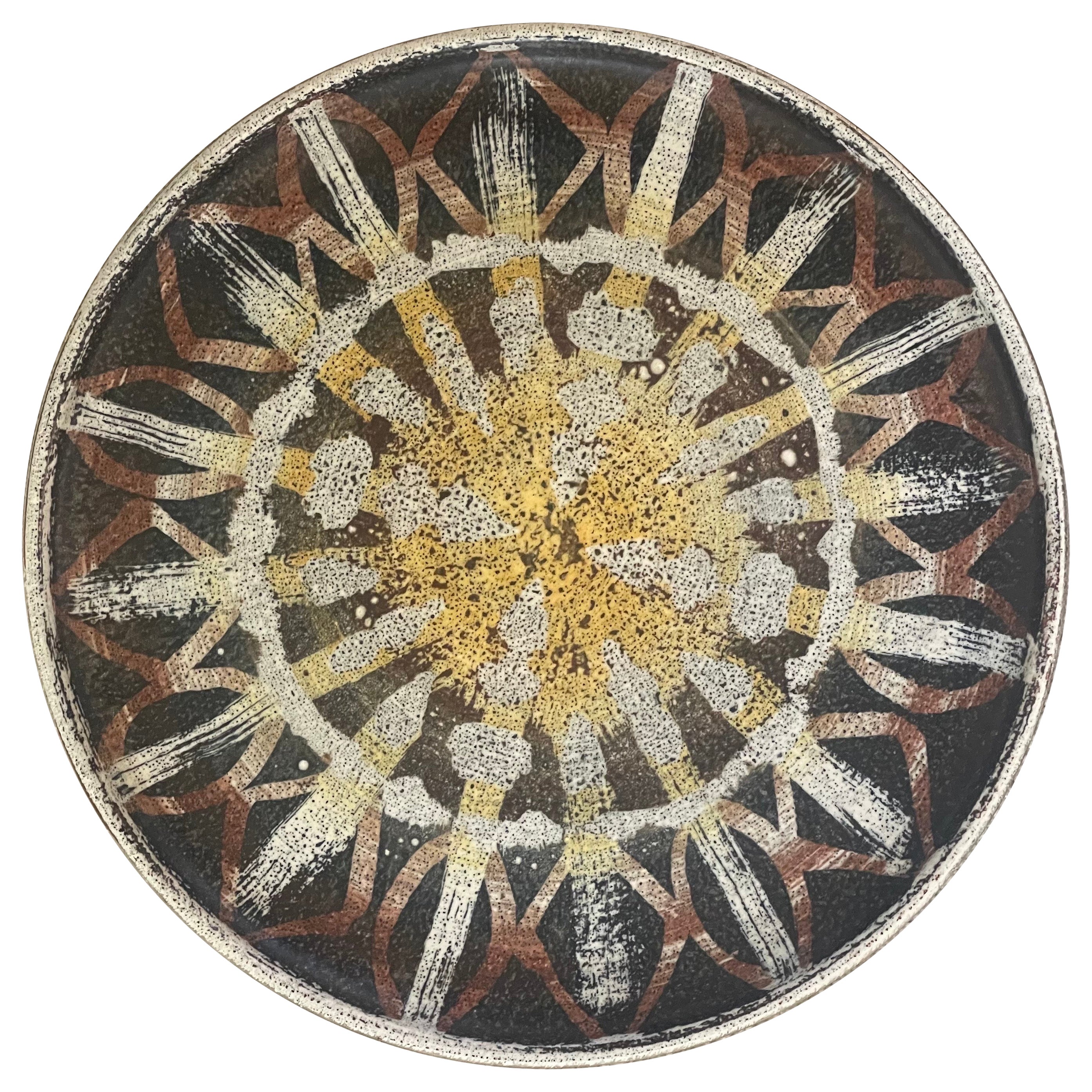Groer, signierter Platzteller aus California Studio Pottery von MCM